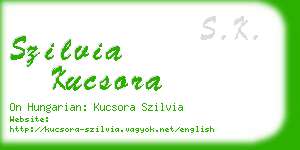 szilvia kucsora business card